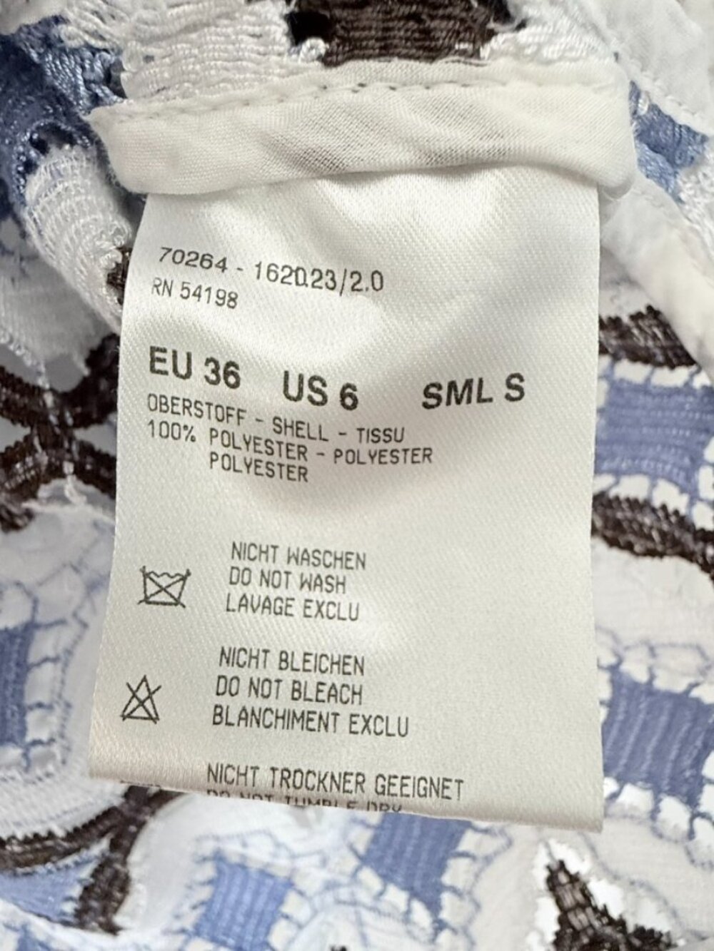 {SONIA BOGNER} LACED PULLOVER TOP SIZE 6 (EU 36) - Picture 10 of 10